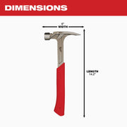 Image of Milwaukee 20 Oz. Smooth-Face Rip Claw Hammer with Steel Handle