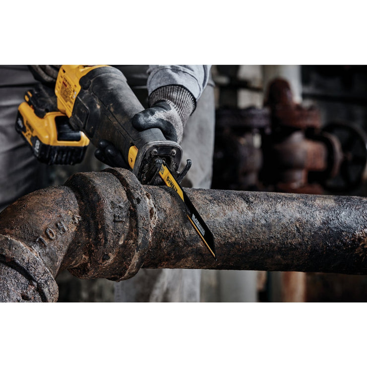 Image of DEWALT Elite Series 6 In. 8 TPI Carbide Metal Reciprocating Saw Blade (3-Pack)