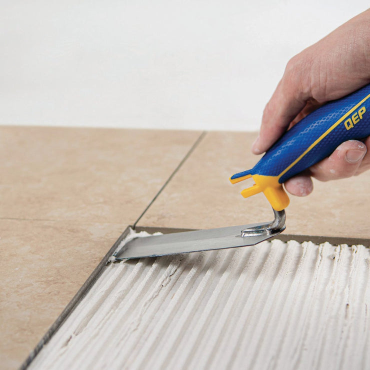 Image of QEP 6 In. x 2 In. Flat Margin Trowel with Bucket Hook & Comfort Grip