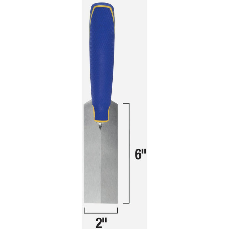 Image of QEP 6 In. x 2 In. Flat Margin Trowel with Bucket Hook & Comfort Grip