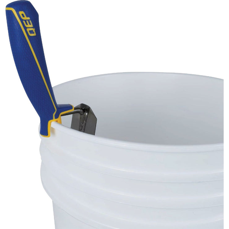 Image of QEP 6 In. x 2 In. Flat Margin Trowel with Bucket Hook & Comfort Grip