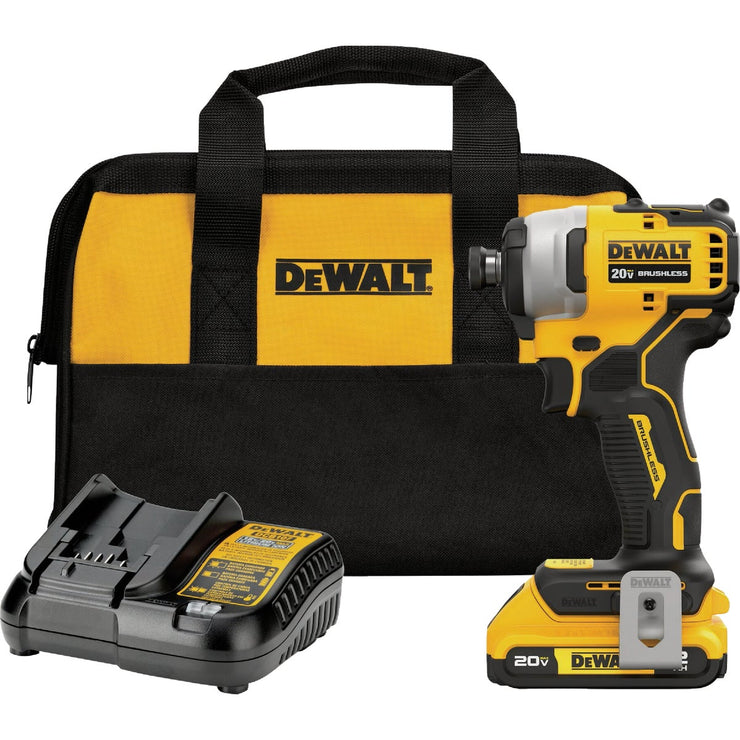 Image of DEWALT ATOMIC 20V MAX Brushless 1/4 In. Compact Cordless Impact Driver Kit with 2.0 Ah Battery & Charger
