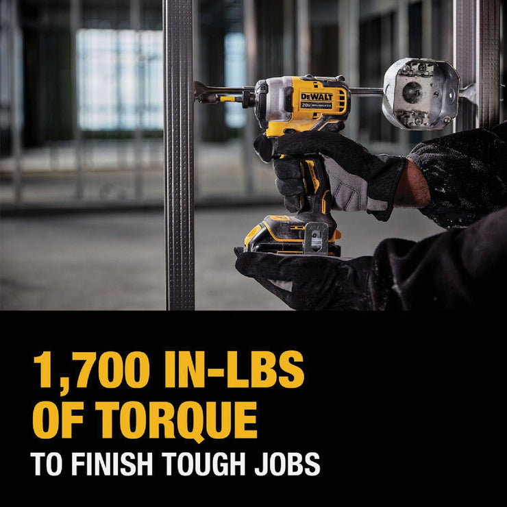 Image of DEWALT ATOMIC 20V MAX Brushless 1/4 In. Compact Cordless Impact Driver Kit with 2.0 Ah Battery & Charger