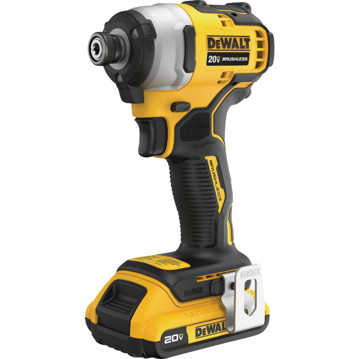 Image of DEWALT ATOMIC 20V MAX Brushless 1/4 In. Compact Cordless Impact Driver Kit with 2.0 Ah Battery & Charger