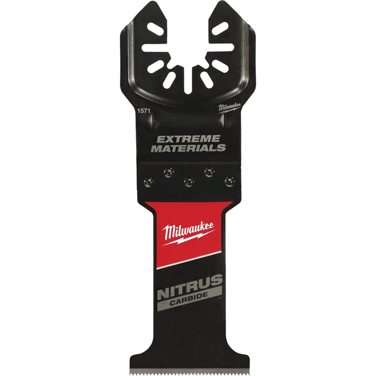 Image of Milwaukee NITRUS CARBIDE 1-3/8 In. Extreme Materials Universal Fit OPEN-LOK Oscillating Blade (5-Pack)