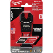 Image of Milwaukee NITRUS CARBIDE 1-3/8 In. Extreme Materials Universal Fit OPEN-LOK Oscillating Blade (5-Pack)
