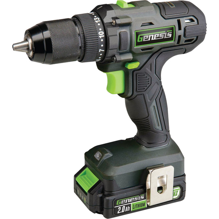 Image of Genesis 20V 1/2 In. Cordless Drill/Driver Kit with 2.0 Ah Battery & Charger