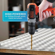 Image of Black & Decker 20V MAX 3/8 In. Cordless Drill/Driver Kit with 1.5 Ah Battery & Charger