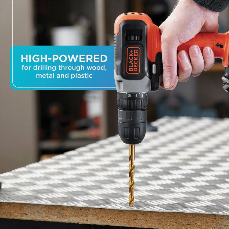 Image of Black & Decker 20V MAX 3/8 In. Cordless Drill/Driver Kit with 1.5 Ah Battery & Charger