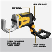 Image of DEWALT IMPACT CONNECT PVC/PEX Pipe Cutter Attachment