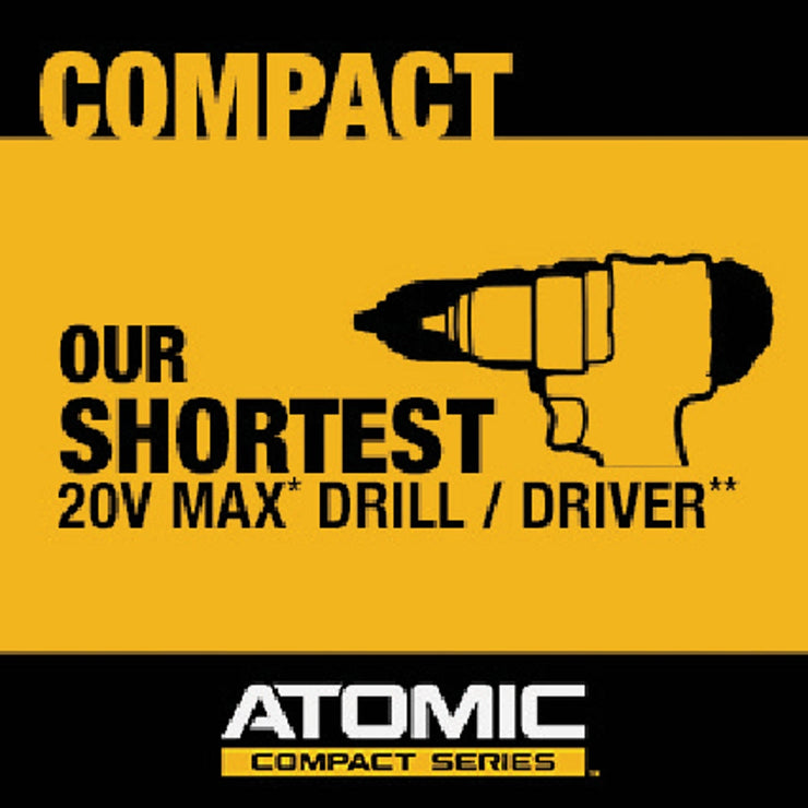 Image of DEWALT ATOMIC 20V MAX Brushless 1/2 In. Compact Cordless Drill/Driver Kit with 2.0 Ah Battery & Charger