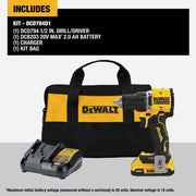 Image of DEWALT ATOMIC 20V MAX Brushless 1/2 In. Compact Cordless Drill/Driver Kit with 2.0 Ah Battery & Charger