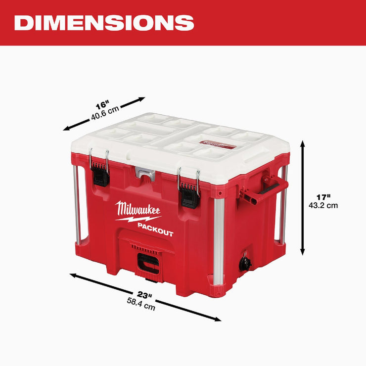 Image of Milwaukee PACKOUT 40 Qt. XL Cooler, Red