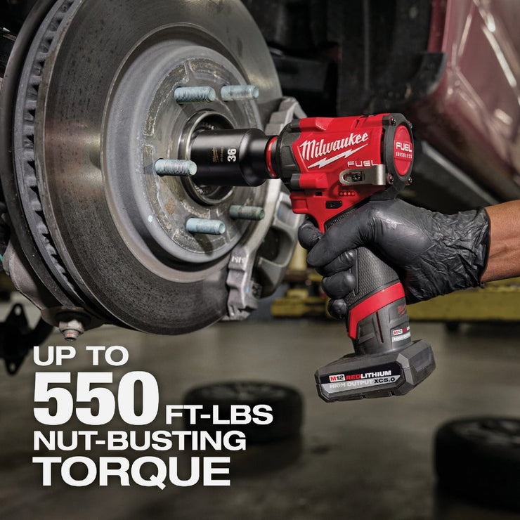 Image of Milwaukee M12 FUEL Brushless 1/2 In. Stubby Cordless Impact Wrench (Tool Only)