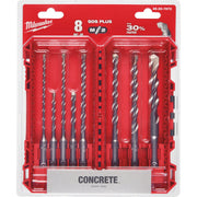 Image of Milwaukee 8-Piece SDS Plus M/2 2-Cutter Drill Bit Kit