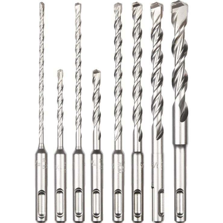 Image of Milwaukee 8-Piece SDS Plus M/2 2-Cutter Drill Bit Kit