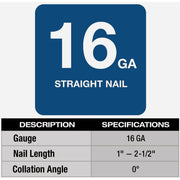 Image of Milwaukee M18 FUEL Brushless 16-Gauge Straight Cordless Finish Nailer (Tool Only)