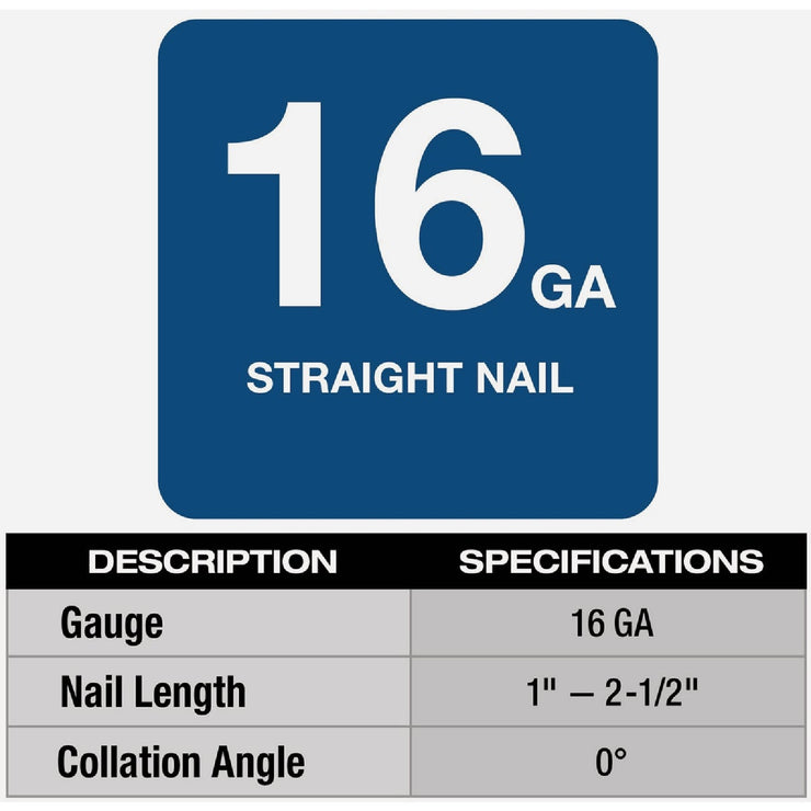 Image of Milwaukee M18 FUEL Brushless 16-Gauge Straight Cordless Finish Nailer (Tool Only)