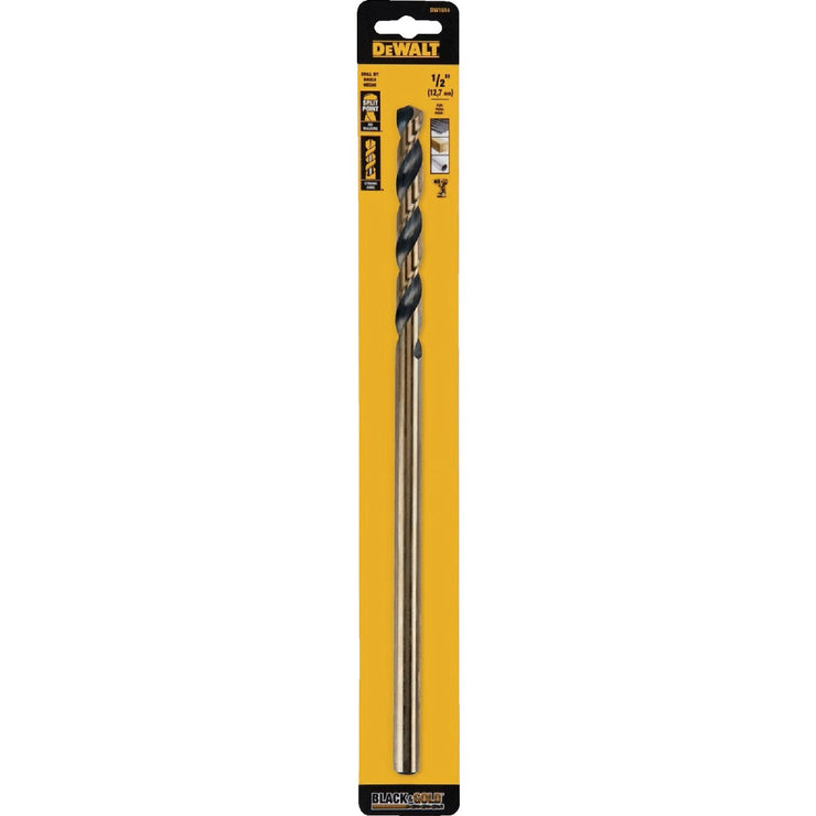 Image of DeWalt 1/2 In. x 12 In. Black & Gold Oxide Drill Bit
