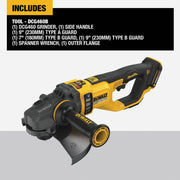 Image of DEWALT FLEXVOLT 60V MAX Brushless 7 In. - 9 In. Cordless Angle Grinder with Kickback Brake (Tool Only)