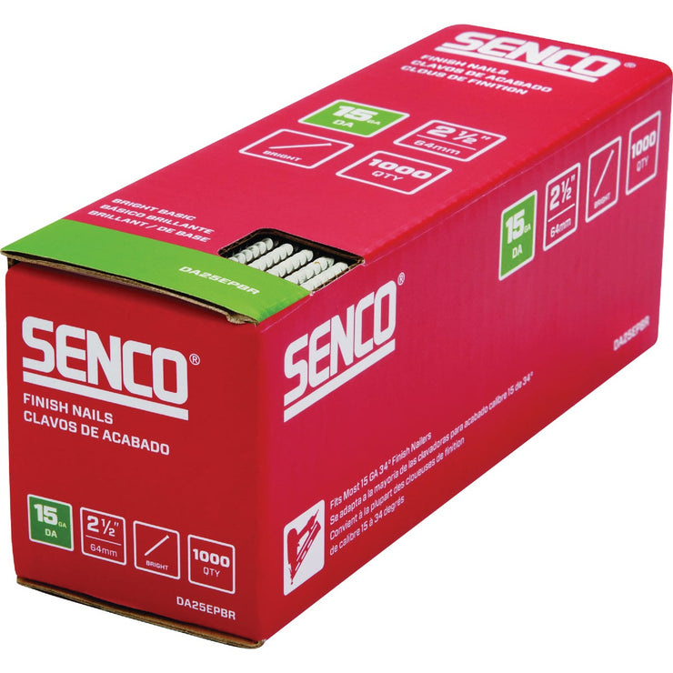 Image of Senco 2 In. 15-Gauge Galvanized Straight Finish Nail (1000 Ct.)