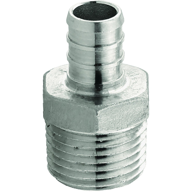 Image of Plumbeez 1/2 In. x 1/2 In. MPT Stainless Steel PEX Adapter