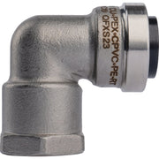 Image of QuickFitting 1/2 In. Push-to-Connect x 1/2 In. FNPT Stainless Steel 90-Degree Elbow