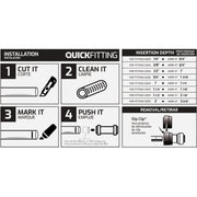 Image of QuickFitting 1/2 In. Push-to-Connect x 1/2 In. FNPT Stainless Steel 90-Degree Elbow