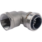 Image of QuickFitting 1/2 In. Push-to-Connect x 1/2 In. FNPT Stainless Steel 90-Degree Elbow