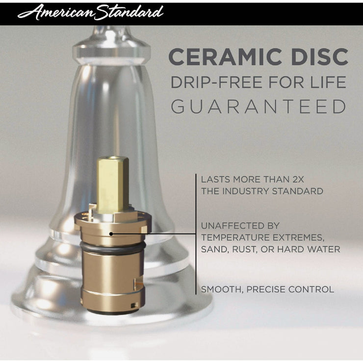 Image of American Standard Chatfield Chrome 2-Handle Lever 4 In. Centerset Bathroom Faucet with Pop-Up