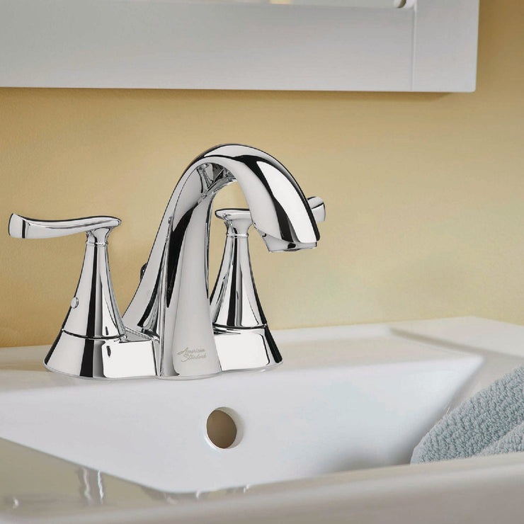 Image of American Standard Chatfield Chrome 2-Handle Lever 4 In. Centerset Bathroom Faucet with Pop-Up