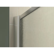 Image of Sterling 32-3/4 In. - 34-1/4 In. W x 65 In. H Silver Standard Rain Textured Glass Pivot Shower Door