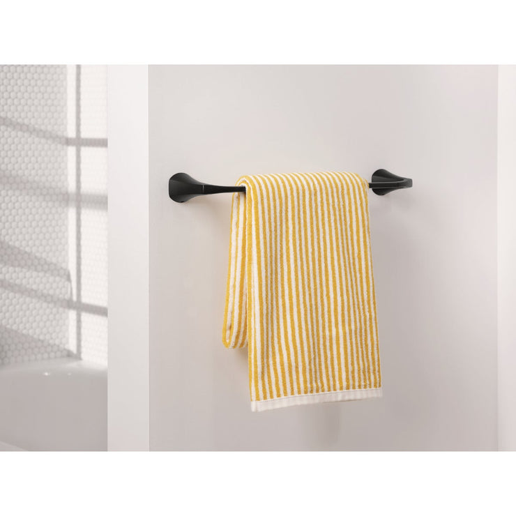 Image of Moen Lindor 18 In. Towel Bar, Matte Black