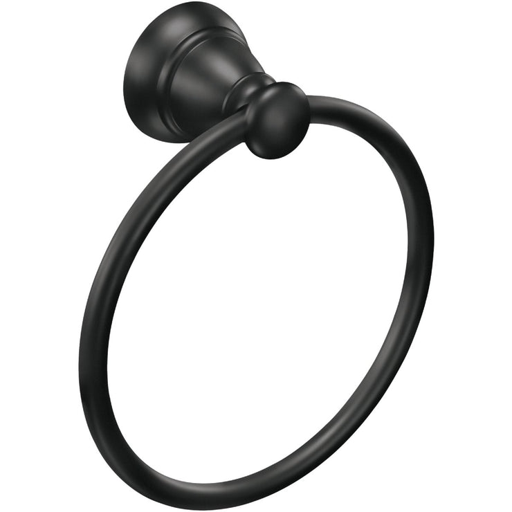 Image of Moen Banbury 6 In. Towel Ring, Matte Black