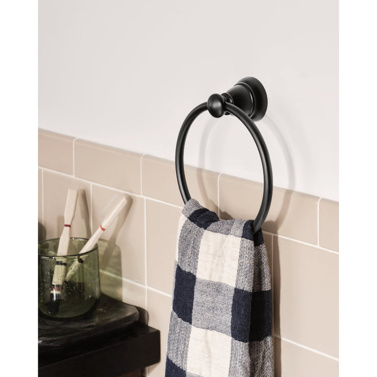 Image of Moen Banbury 6 In. Towel Ring, Matte Black