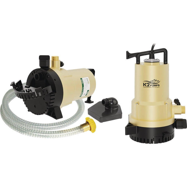 Image of K2 1/4 HP 2-In-1 Submersible Utility & Transfer Pump