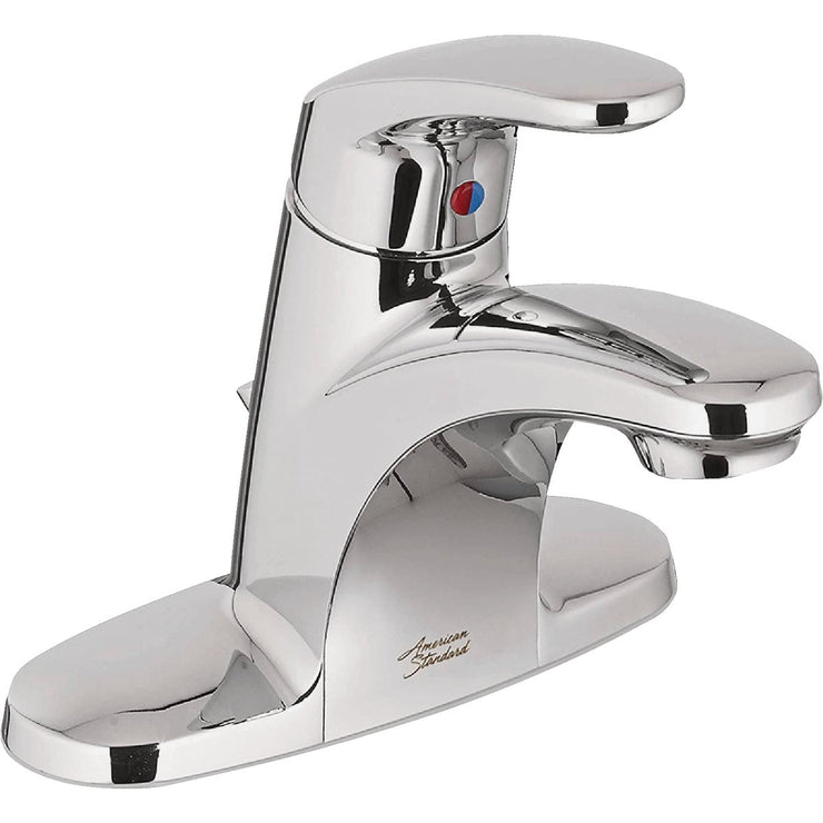 Image of American Standard Cadet Chrome 1-Handle Lever 4 In. Centerset Bathroom Faucet with Pop-Up