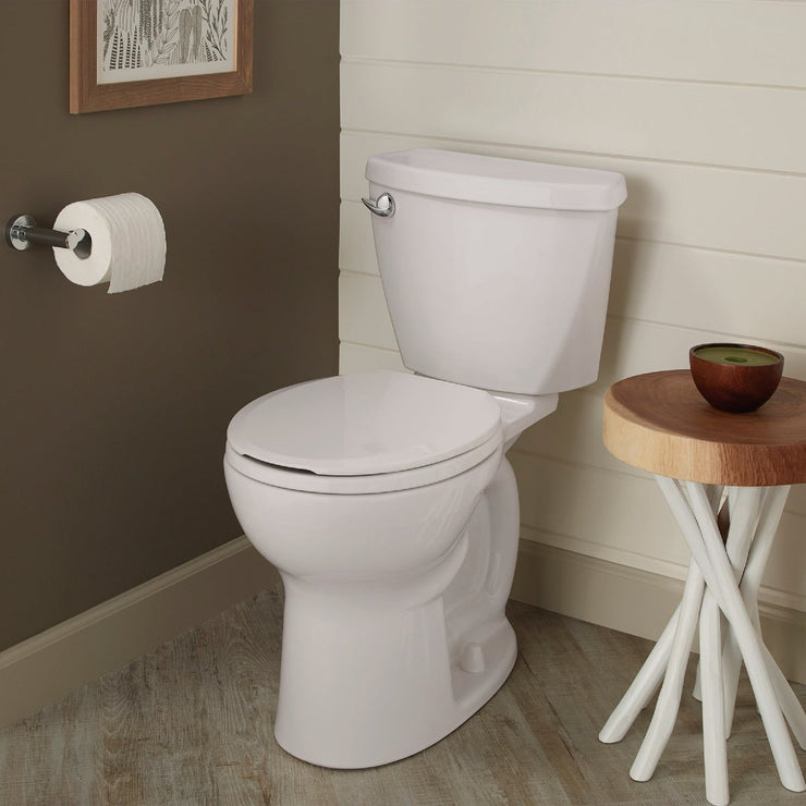 Image of American Standard Cadet 3 White Chair Height Round Bowl 10 In. Rough-In 1.28 GPF Toilet