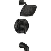 Image of Moen Lindor Posi-Temp 1-Handle Lever Tub & Shower Faucet, Matte Black