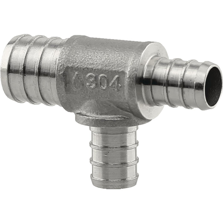 Image of PlumbEeze 3/4 In. x 1/2 In. x 1/2 In. Stainless Steel PEX Tee