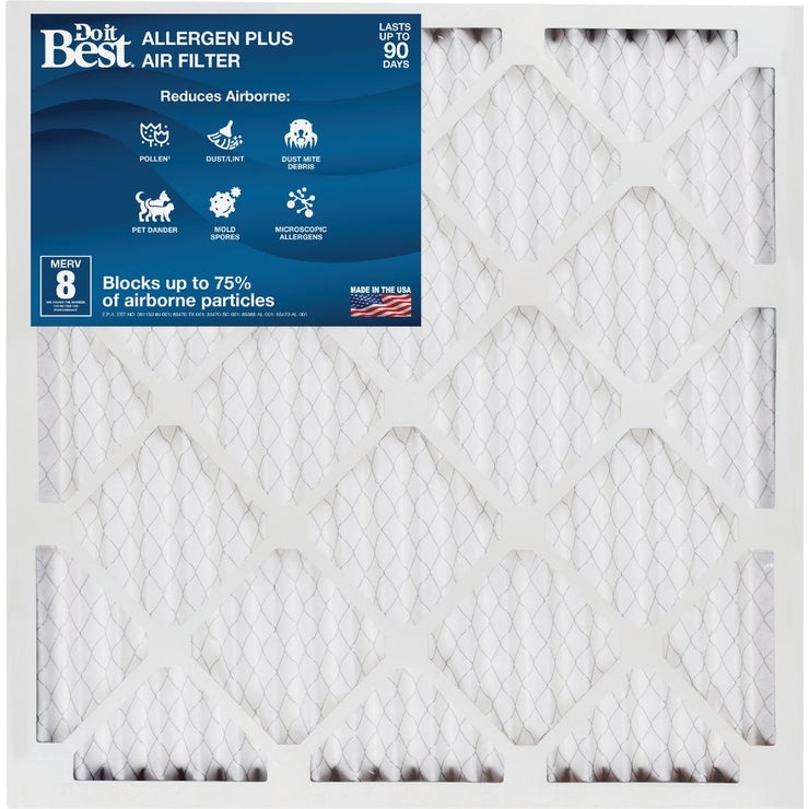 Image of Do it Best 18 In. x 25 In. x 1 In. MERV 8 Furnace Filter