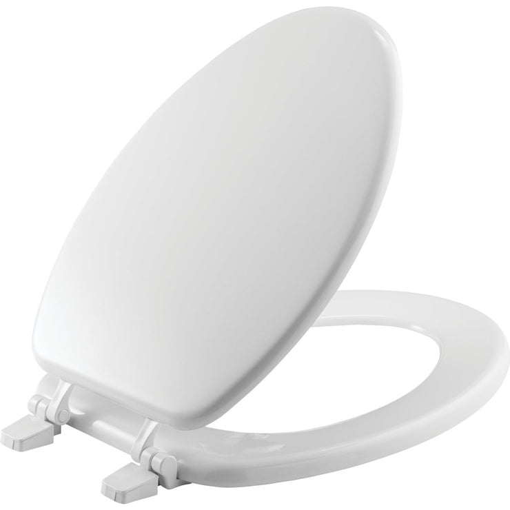 Image of Mayfair by Bemis Elongated White Enameled Wood Toilet Seat