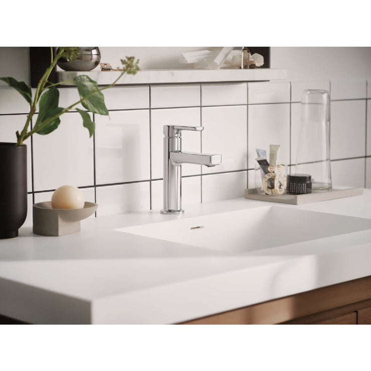 Image of Moen Rinza 1-Handle Lever Centerset Bathroom Faucet, Chrome