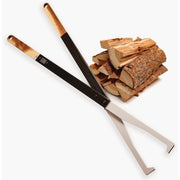 Image of KABIN Aluminum 38 In. Black Fireplace Tongs