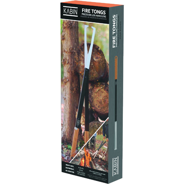 Image of KABIN Aluminum 38 In. Black Fireplace Tongs