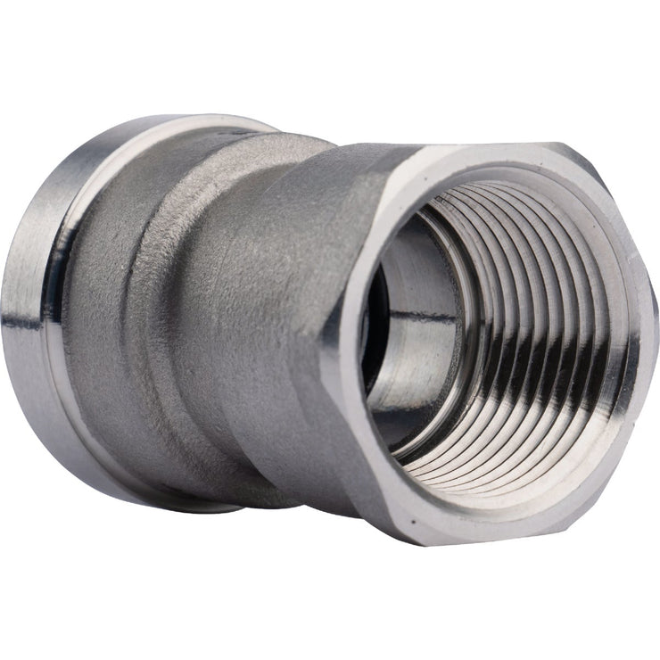 Image of QuickFitting 3/4 In. Push-to-Connect x 3/4 In. FNPT Stainless Steel Straight Female Adapter