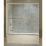 Image of Sterling Finesse 59-5/8 In. W X 55-3/4 In. H Nickel Semi-Frameless Clear Glass Sliding Tub Door