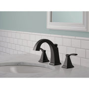 Image of Delta Flynn 2-Handle Widespread Bathroom Faucet, Matte Black