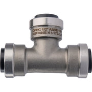 Image of QuickFitting 1/2 In. x 1/2 In. x 1/2 In. Push-to-Connect Stainless Steel Tee