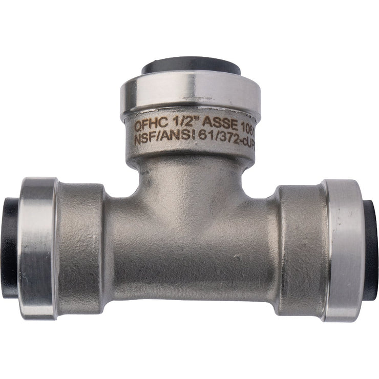 Image of QuickFitting 1/2 In. x 1/2 In. x 1/2 In. Push-to-Connect Stainless Steel Tee